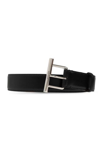 T-bar Buckled Logo Engraved Belt - Alexander McQueen - Modalova