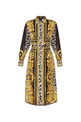 Wild Barocco Foulard Long-sleeved Shirt Dress - Versace - Modalova