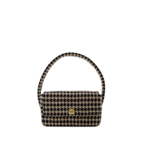 Nico Houndstooth Logo-engraved Shoulder Bag - Anine Bing - Modalova