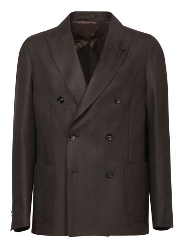 Double-breasted Wool And Silk Jacket - Lardini - Modalova