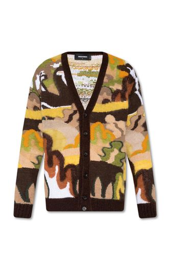 Gouache Graphic-printed Buttoned Knitted Cardigan - Dsquared2 - Modalova