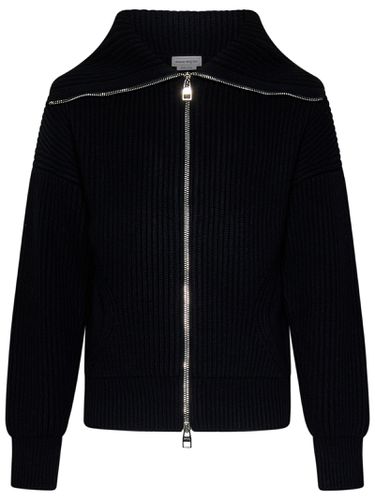 Ribbed Sweater With Funnel Neck - Alexander McQueen - Modalova