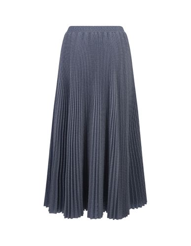 Mohair Blend Pleated Midi Skirt - Ermanno Scervino - Modalova