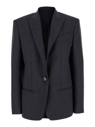 Charcoal Stretch Polyester Blend Blazer - Philosophy di Lorenzo Serafini - Modalova