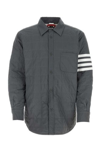 Dark Grey Polyester Down Jacket - Thom Browne - Modalova