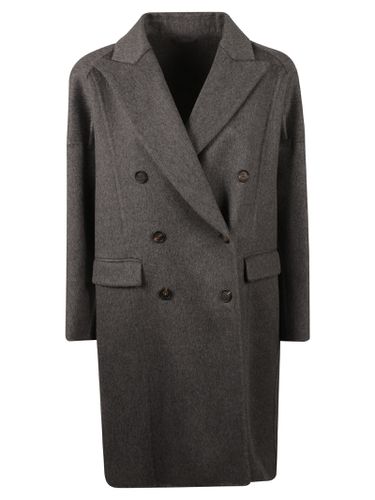 Double-breasted Oversized Coat - Brunello Cucinelli - Modalova