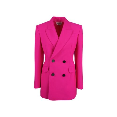 Double-breasted Wool Jacket - Alexander McQueen - Modalova