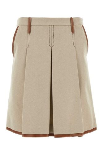 Miu Miu Two Tone Canvas Skirt - Miu Miu - Modalova