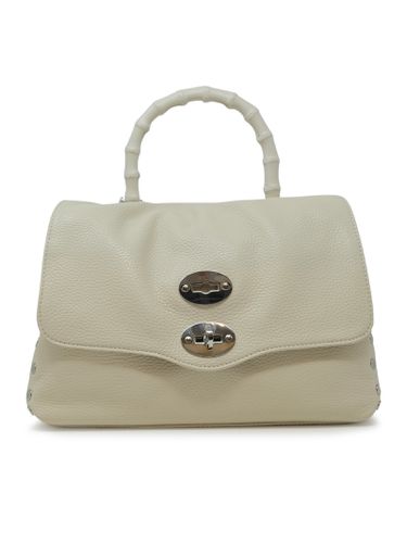 Z1115 Biancone Postina Daily S Bamboo Leather Handbag - Zanellato - Modalova