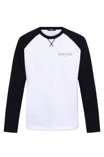 Logo Printed Long-sleeve T-shirt - Balmain - Modalova