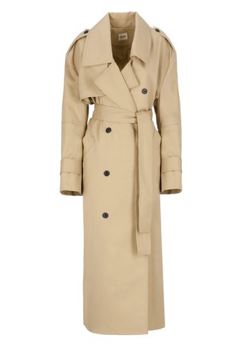 Khaite Cotton Double Breasted Coat - Khaite - Modalova