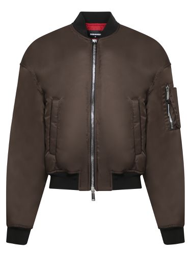 Dsquared2 80s Brown Bomber Jacket - Dsquared2 - Modalova