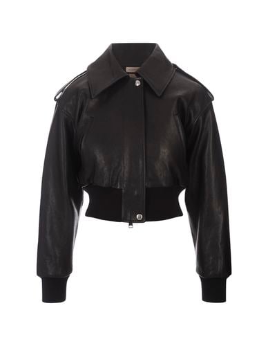 Short Aviator Bomber Jacket In - Alexander McQueen - Modalova