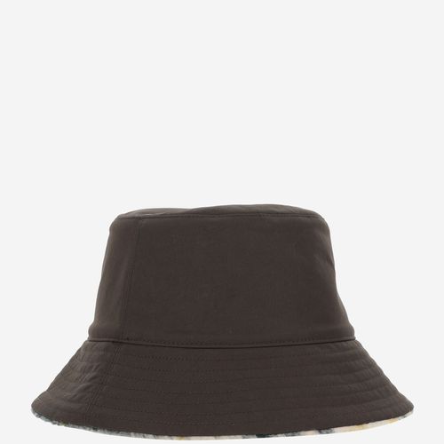 Reversible Fleece Check Bucket Hat - Burberry - Modalova