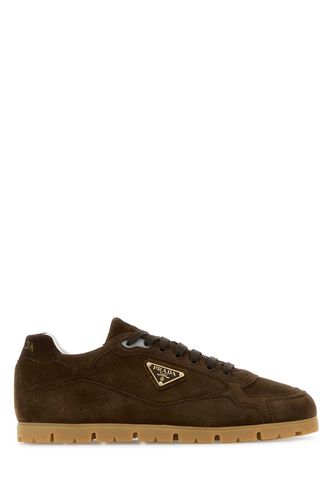 Prada Brown Suede Trail Sneakers - Prada - Modalova