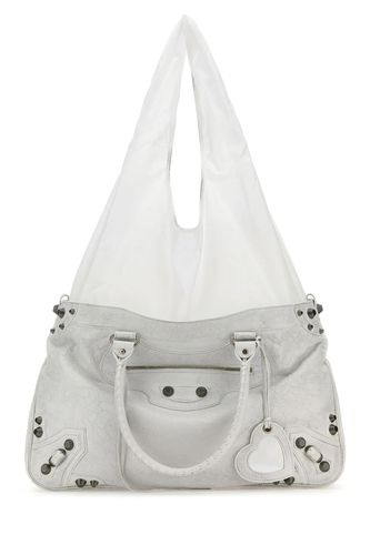 White Leather Neo Cagole Xl Plus Shopping Bag - Balenciaga - Modalova