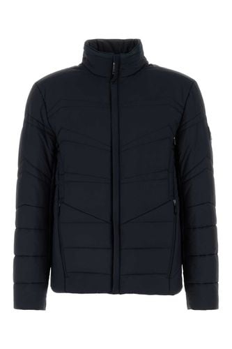 Navy Blue Stretch Wool Jacket - Hugo Boss - Modalova