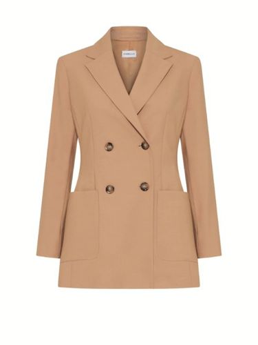 Camel Double Breasted Jacket - Marella - Modalova