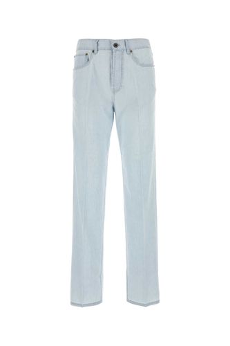 Pastel Light Blue Chambray Pant - Miu Miu - Modalova