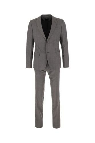 Zegna Melange Grey Wool Suit - Zegna - Modalova