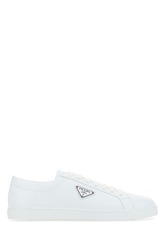 Prada White Leather Sneakers - Prada - Modalova