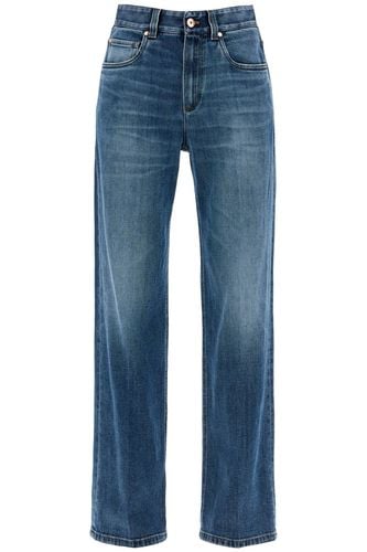 Blue Cotton Demim Jeans - Brunello Cucinelli - Modalova