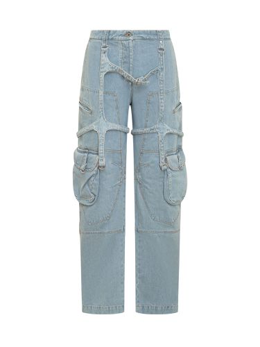 Off-White Bleached Cargo Jeans - Off-White - Modalova