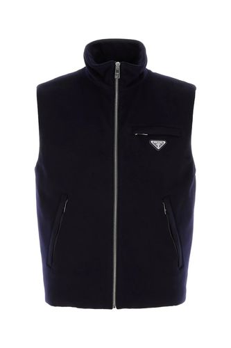 Midnight Cashmere Sleeveless Down Jacket - Prada - Modalova