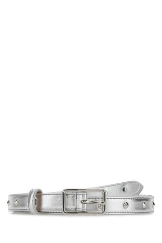 Silver Leather Belt - Alexander McQueen - Modalova