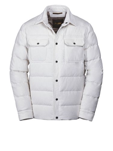 Mens Quilted Down Jacket With Buttons - Moorer - Modalova