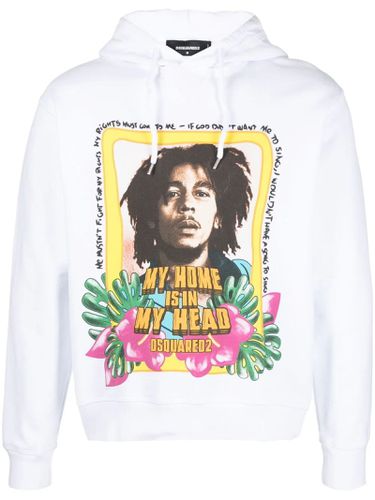 Bob Markley Skater White Hoodie - Dsquared2 - Modalova