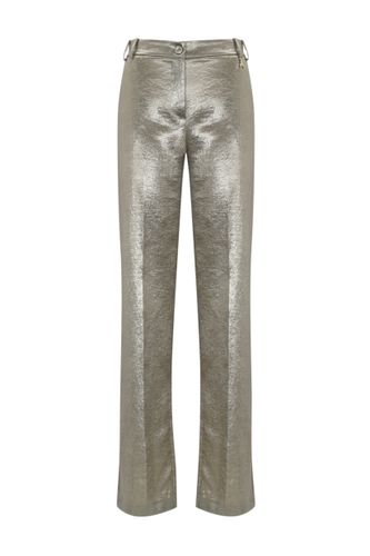 Metallic Crepe Satin Trousers - Patrizia Pepe - Modalova