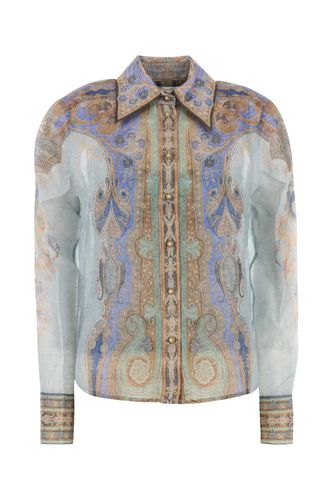 Printed Linen Blend Eden Shirt - Zimmermann - Modalova