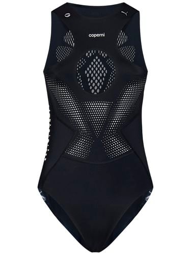 Black Stretch Nylon X Puma Bodysuit - Coperni - Modalova