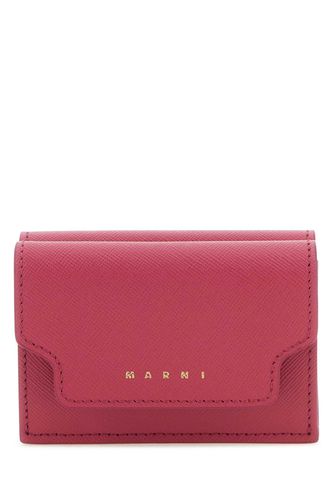 Marni Tyrian Purple Leather Wallet - Marni - Modalova