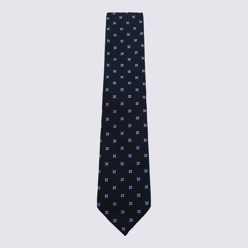 Zegna Blue Silk Tie - Zegna - Modalova