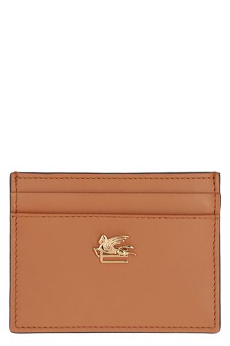 Logo Detail Leather Card Holder - Etro - Modalova