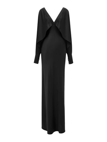 Silk Satin Bat Sleeve Dress - Saint Laurent - Modalova