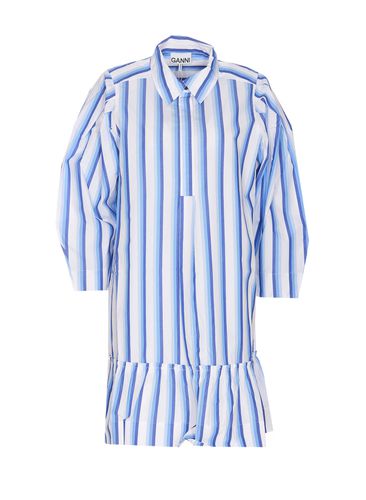 Ganni Mini Striped Shirt Dress - Ganni - Modalova