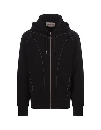 Contrast Stitch Zip-up Hoodie In - Alexander McQueen - Modalova