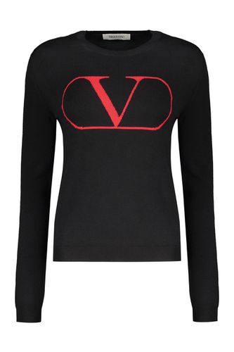 Long Sleeve Crew-neck Sweater - Valentino - Modalova