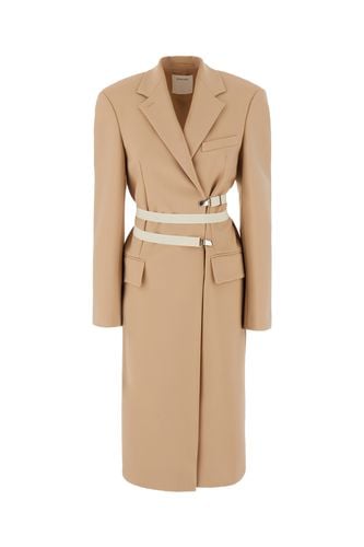 Skin Pink Stretch Wool Blend Coat - SportMax - Modalova