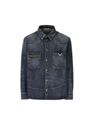 V-logo Buttoned Denim Jacket - Valentino - Modalova