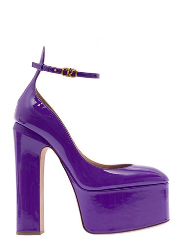 Tan-go Purple Décolleté With Platform And Vlogo Buckle In Patent Leather Woman - Valentino Garavani - Modalova