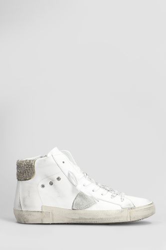 Prsx High Sneakers In Leather - Philippe Model - Modalova