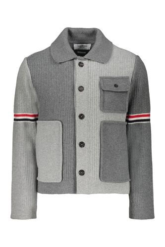 Thom Browne Gray Wool Jacket - Thom Browne - Modalova