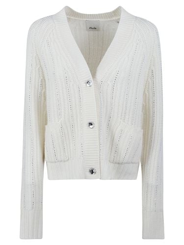 Crystal Embellished Knit Cardigan - Allude - Modalova