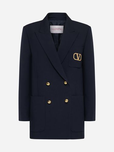 Wool Double-breasted Blazer - Valentino Garavani - Modalova