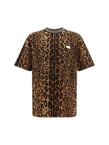 Animal Print T-shirt - Dolce & Gabbana - Modalova