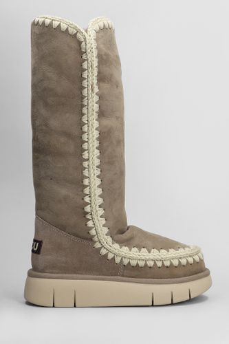 Eskimo Bounce 40 Low Heels Boots In Suede - Mou - Modalova